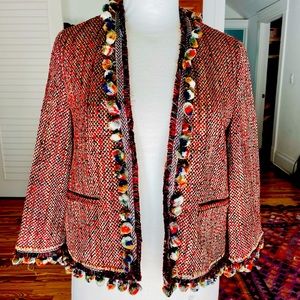 BNWT Zara pompom blazer
